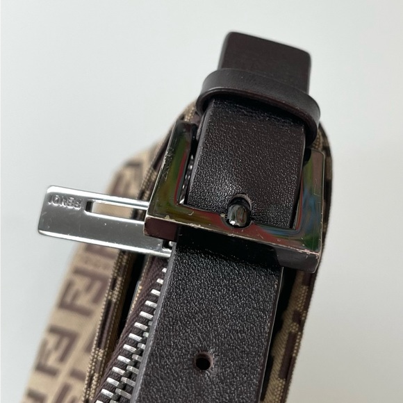 FENDI Zucchino Baguette Shoulder Bag - Picture 8 of 17